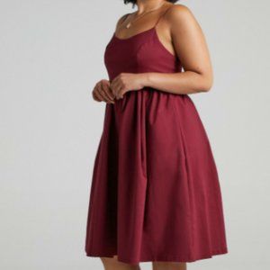 Showpo. Wild Nights Dress in Wine - US 14